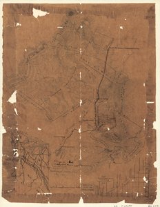 Topografinen kartta Elizabeth Furnacen rautakiinteistöstä, Augusta Co., Va., joka käsittää noin 6250 eekkeriä, elokuu 1867. LOC 2005625144 tekijältä Jedediah Hotchkiss