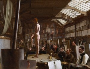 Bouguereaun ateljee Académie Julianissa, Pariisi tekijältä Jefferson David Chalfant