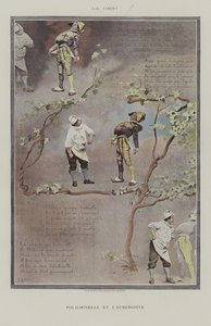 Polichinelle ja Aubergist tekijältä Jehan Georges Vibert
