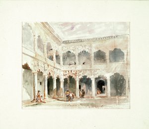 Infantadon palatsin piha Guadalajarassa (Espanja)