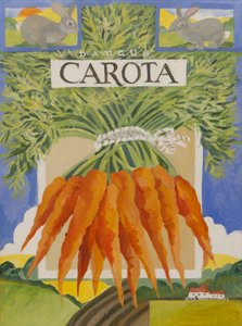 Carota, porkkanat (akryyli)