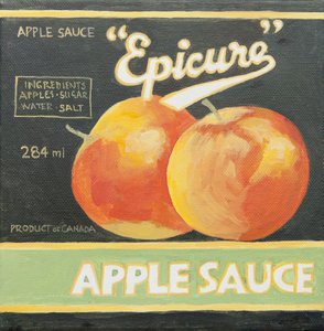 Epicure omenakastike tölkin etiketti (akryyli) tekijältä Jennifer Abbott