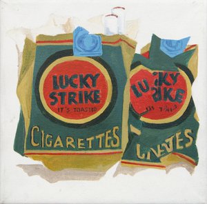 Vihreät Lucky Strike -pakkaukset (akryyli) tekijältä Jennifer Abbott