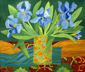 Iris, 2014 (akryyli kankaalle) tekijältä Jennifer Abbott
