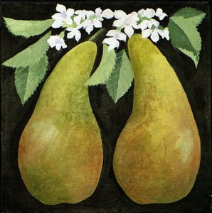 Päärynät, 2013 (akryyli kankaalle) tekijältä Jennifer Abbott