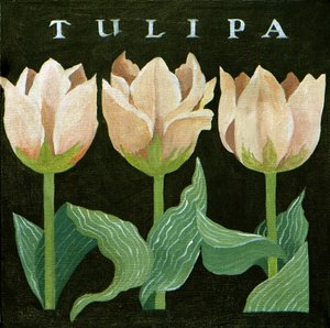 Tulppaanit, 2013 (akryyli kankaalle) tekijältä Jennifer Abbott