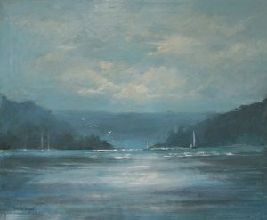 Salcombe Late Afternoon (öljy kankaalle) tekijältä Jennifer Wright