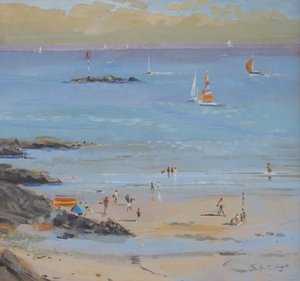 Salcombe Millbay Morning (öljy kankaalle) tekijältä Jennifer Wright