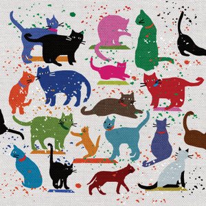 Cat Love, 2022 (sekoitettu media) tekijältä Jenny Frean