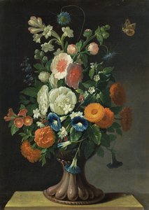 Asetelma kukkien kanssa, 1764 tekijältä Jens Juel