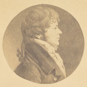 Mezzotint-muotokuva nuoresta miehestä profiilissa, St. Meminin muotokuvakokoelmasta, 1862.