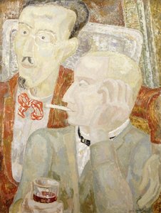 Keskustelu Cagnesissa, n. 1931 (öljy gessolevylle)