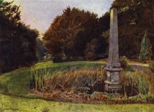 Chiswick House, Obeliski uima-altaassa (väri litho)