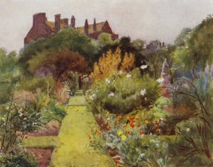 Physicke Garden, Chelsea, Näkymä puutarhaan (väri litho)