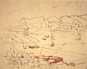 Kuvitus teokseen "The Book of Bridges", n. 1911 (akvarelli ja tussi paperille)