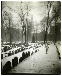 Old Granary Burying Ground Boston, USA, n. 1902–1910 (gelatiinihopea valokuva) tekijältä Jessie Tarbox Beals