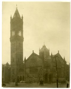 Old South Church, Boston, USA, n. 1902-1910 (gelatiinihopea valokuva) tekijältä Jessie Tarbox Beals