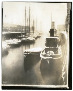 Old T Wharf, Boston, n. 1902-1910 (gelatiinihopea valokuva) tekijältä Jessie Tarbox Beals