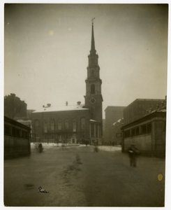 Park St Church, Boston, Mass, USA, n. 1902-1910 (gelatiinihopea valokuva) tekijältä Jessie Tarbox Beals