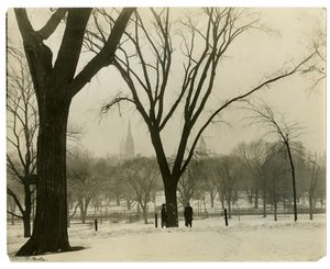The Common, Boston, USA, n. 1902-1910 (gelatiinihopea valokuva) tekijältä Jessie Tarbox Beals