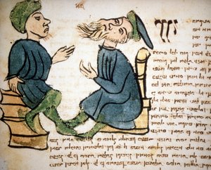 Juutalaisuus: Rabin oppimisen esitys. 1500-luvun käsikirjoitus. Biblioteca Palatina, Parma tekijältä Jewish School