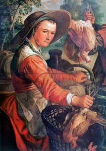 Marketilla, yksityiskohta, c1550-1537 tekijältä Joachim Beuckelaer