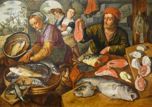 Ranska: Le Marché aux poissons Kalamarkkinat tekijältä Joachim Beuckelaer