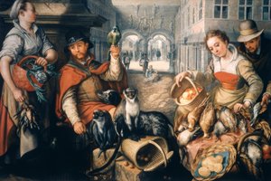 Eksoottisten eläinten myyjä tekijältä Joachim Beuckelaer