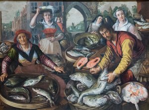 Neljä elementtiä: vesi tekijältä Joachim Beuckelaer or Bueckelaer