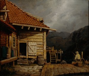Svartidiketin mylly (öljy kankaalle)