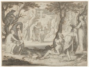 Kristuksen kaste tekijältä Joachim Wtewael or Utewael