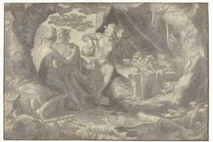 Lot i les seves filles finlandeses tekijältä Joachim Wtewael or Utewael