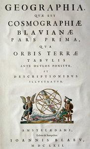 Atlas Maior, sive cosmografphiae Blaviana, atlas Joan Blaeu (1596-1673)