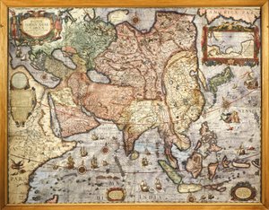 Kartografia, Aasian kartta. Joan Blaeun (1596-1673) atlasesta, painettu vuonna 1686 tekijältä Joan Blaeu