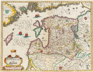 Liivinmaan kartta, Vulgo Lyefland, Atlas Maior tekijältä Joan Blaeu