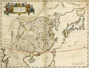 Kiinan kartta, "Atlas Cosmographia Blaviana", 1662 tekijältä Joan Blaeu