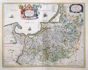 Itä-Preussin kartta. elokuvista "Le Theatre du Monde" tai "Nouvel Atlas"
