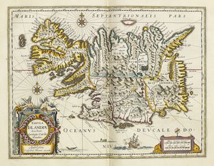 Islannin kartta, "Atlas Cosmographia Blaviana", 1662 tekijältä Joan Blaeu