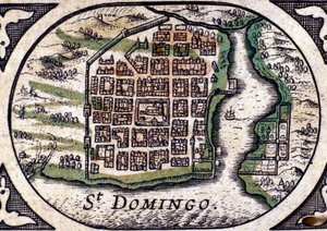 Santo Domingo - W. J. Blaeun Atlasissa tekijältä Joan Blaeu