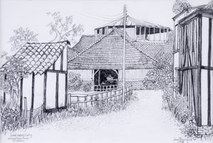 Lord Astors Dairy, White Place Farm, Cookham 2012, kynä tekijältä Joan Thewsey