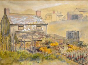 Moorland Cottage,2014 (kynä, tussi ja akvarelli) tekijältä Joan Thewsey