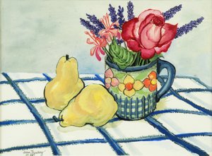 Punainen ruusu ja kaksi päärynää, 2008, tekijältä Joan Thewsey