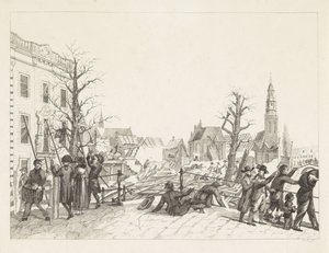 Rauniot Leidenissä ruutikatastrofin jälkeen, 1807