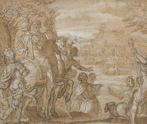 Metsästysjuhlat, n. 1555-65. tekijältä Joannes Stradanus