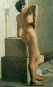 Mies alasti takaapäin katsottuna