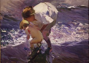 Uiminen rannalla tekijältä Joaquín Sorolla
