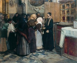 Suudelma pyhäinjäännökseen tekijältä Joaquín Sorolla