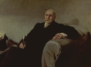Muotokuva Jose Echegaray y Eizaguiresta (1832-1916), espanjalainen matemaatikko ja näytelmäkirjailija tekijältä Joaquin Sorolla y Bastida