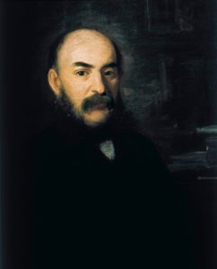 Jose Amador de los Rios y Serranon muotokuva, Joaquin Espalter y Rullin maalaus.