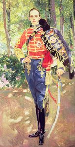 Muotokuva kuningas Alfonso XIII:sta (1886-1941) husaarien univormussa